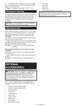 Preview for 15 page of Makita DVC261TX25 Instruction Manual