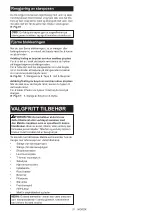 Preview for 31 page of Makita DVC261TX25 Instruction Manual