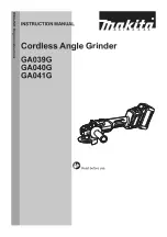 Preview for 1 page of Makita GA041GZ02 Instruction Manual