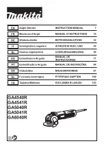 Makita GA5040RKDJ Instruction Manual preview