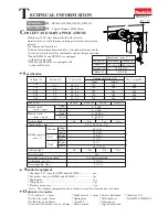 Preview for 1 page of Makita HP2050 Technical Information