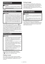 Preview for 6 page of Makita MT M0800 Instruction Manual