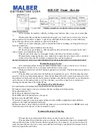 Malber WD 1000 User Manual предпросмотр