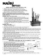 Preview for 1 page of Malibu Boats WF101 General Instructions