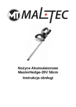 Preview for 1 page of MALTEC MasterHedge-20V Instruction Manual