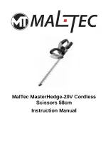 Preview for 19 page of MALTEC MasterHedge-20V Instruction Manual