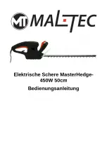 Preview for 24 page of MALTEC MasterHedge-450W Instruction Manual