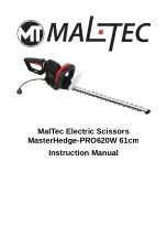 Preview for 11 page of MALTEC MasterHedge-PRO620W Instruction Manual