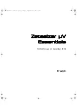 Malvern Instruments Zetasizer uV Manual preview