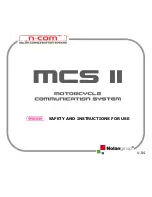 N-Com MCS II Instructions For Use Manual preview