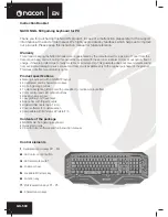 Preview for 2 page of Nacon GK-500 Manual