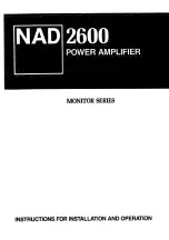 NAD 2600 Manual preview