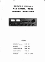 NAD 3080 Service Manual preview
