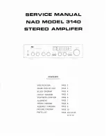 Предварительный просмотр 1 страницы NAD 3140 Service Manual