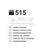 NAD 515 Owner'S Manual preview