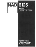 NAD 6125 Instructions Manual preview