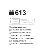 NAD 613 Owner'S Manual предпросмотр