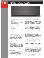 NAD C 272 Specification Sheet preview