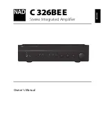 NAD C 326BEE Owner'S Manual preview
