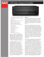 NAD C 372 Technical Specifications preview