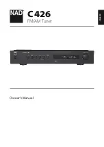 NAD C 426 Owner'S Manual preview