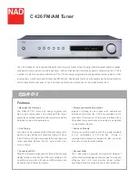 NAD C 426 Specifications preview