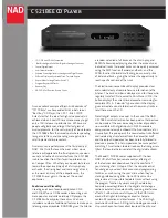 NAD C 521BEE Specification Sheet предпросмотр