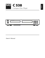NAD C 538 Owner'S Manual preview