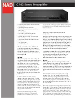 NAD C162 Specifications preview