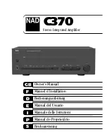 NAD C370 Owner'S Manual предпросмотр