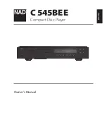 NAD C545BEE Owner'S Manual preview