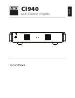 Preview for 1 page of NAD CI940 Owner'S Manual