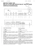 NAD D 3020 Instruction And Installation Manual preview