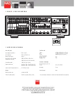 Предварительный просмотр 4 страницы NAD M15 C/AH Specifications