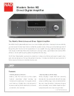 Предварительный просмотр 1 страницы NAD M2 - CONNECTING A SUBWOOFER Specifications