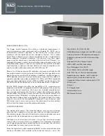 NAD M5 C/AH Specifications preview