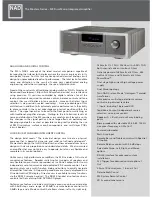 NAD Masters M3 Specification Sheet preview
