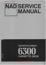 NAD Monitor 6300 Series Service Manual preview