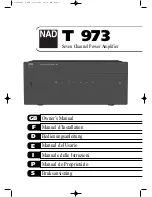 NAD T 973 Owner'S Manual предпросмотр