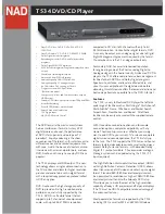 NAD T534 Specification Sheet preview
