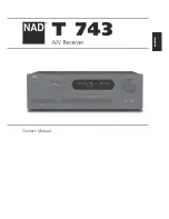 Предварительный просмотр 1 страницы NAD T743 Owner'S Manual