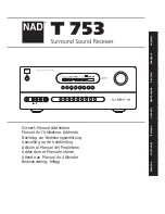 NAD T753 Owner'S Manual Addendum preview