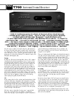 NAD T760 Specifications preview