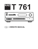 NAD T761 Owner'S Manual preview