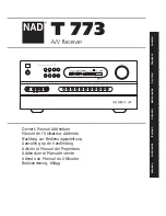 NAD T773 ADDENDUM Owner'S Manual Addendum preview