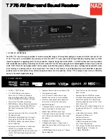 NAD T775 Datasheet preview