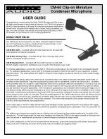 Nady Audio CM-60 User Manual preview