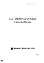Nagano Keiki GC31 Instruction Manual preview