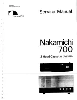 Nakamichi 700 Service Manual preview