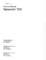 Preview for 96 page of Nakamichi 700 Service Manual